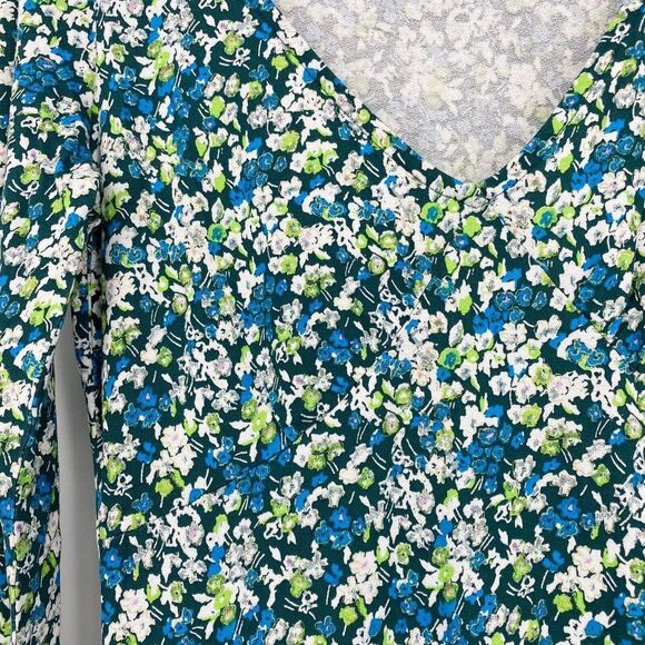 bp‎ Long Sleeve Print Dress In Green Moss Hannah Kate Size Small NWT - Picture 3 of 9